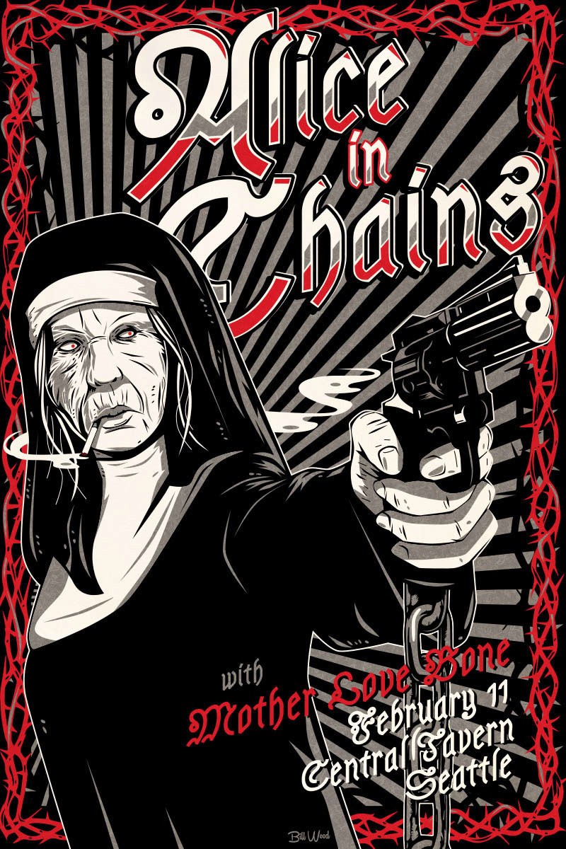 Alice In Chains poster by BIll Wood.