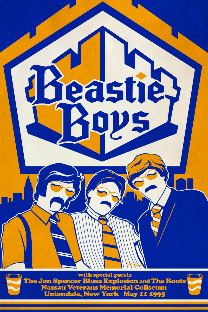 Beastie Boys poster by BIll Wood.