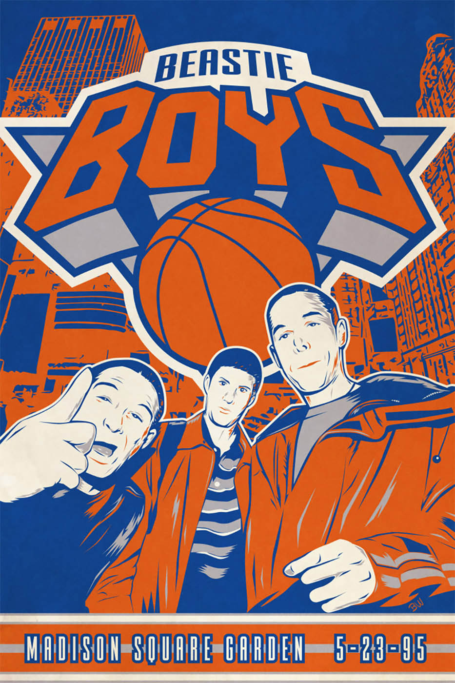 Beastie Boys poster by BIll Wood.