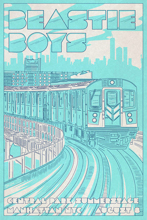 Beastie Boys poster by BIll Wood.