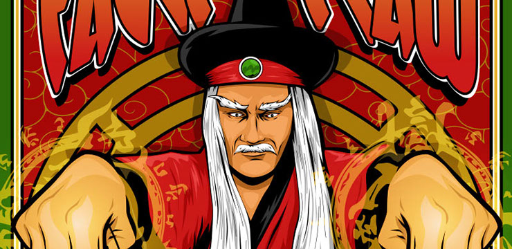 Drunken Master Kung Fu movie poster art by BIll Wood.