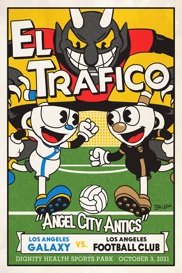 El Trafico soccer poster art by Bill Wood.