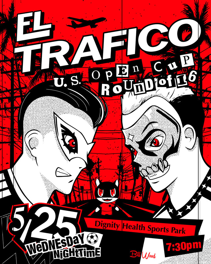 El Trafico soccer poster art by Bill Wood.