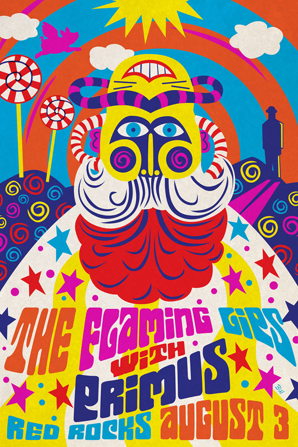 The Flaming Lips poster art by Bill Wood.