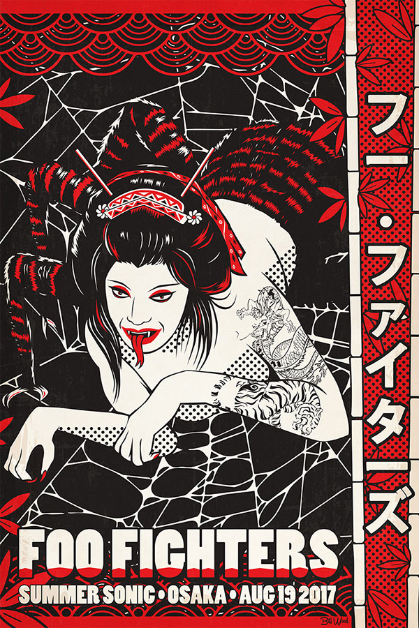 Foo Fighters poster art by Bill Wood.