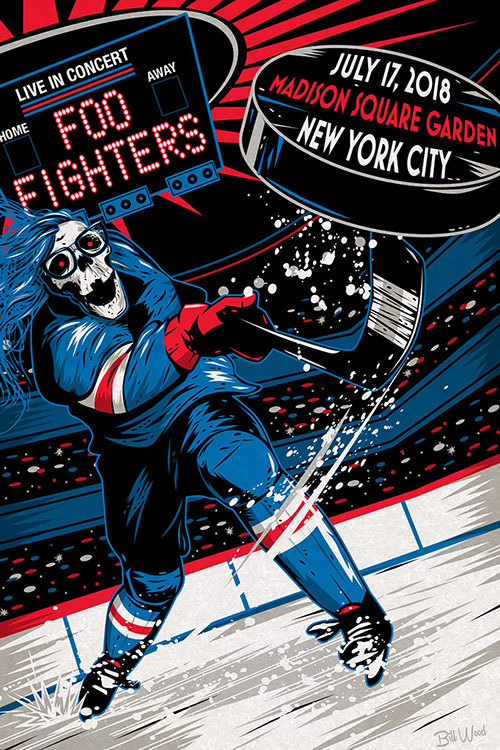 Foo Fighters poster art by Bill Wood.