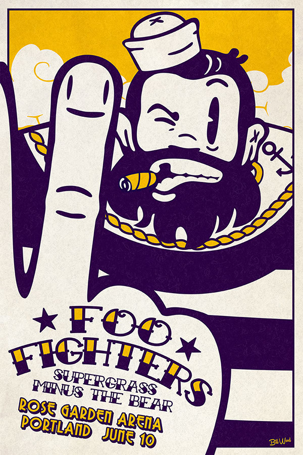 Foo Fighters poster art by Bill Wood.