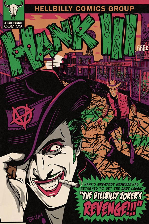 Hank Williams III poster art by Bill Wood.