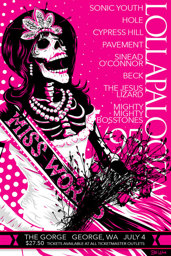 Lollapalooza poster art by Bill Wood.