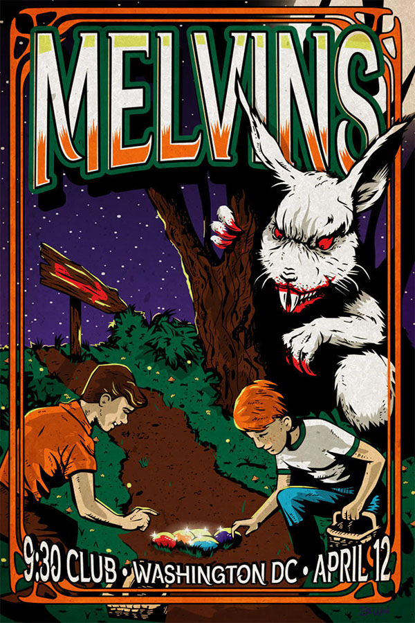 Melvins poster art by Bill Wood.