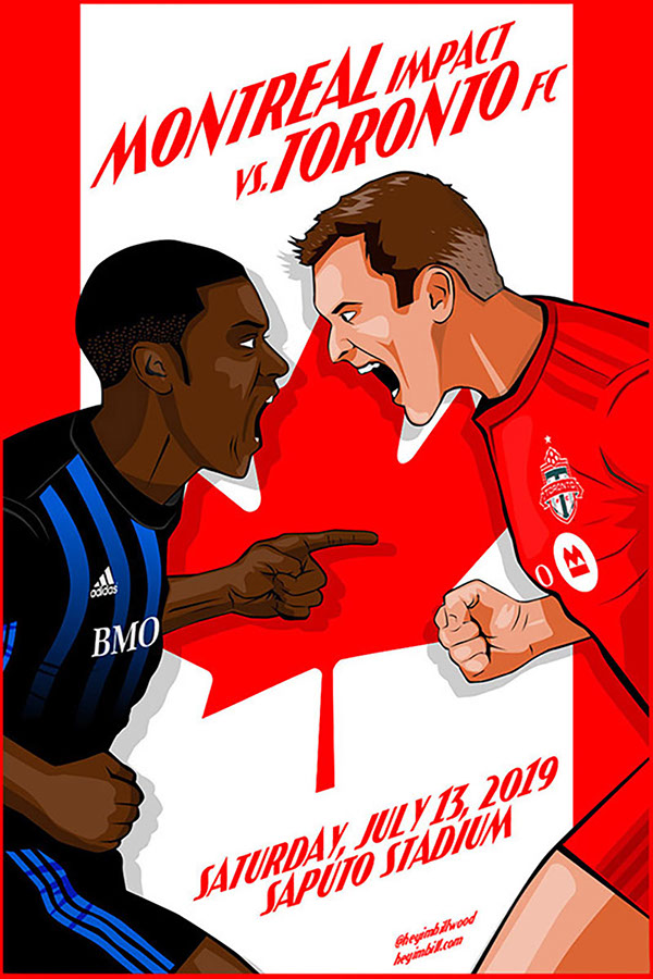 Major League Soccer poster art by Bill Wood.