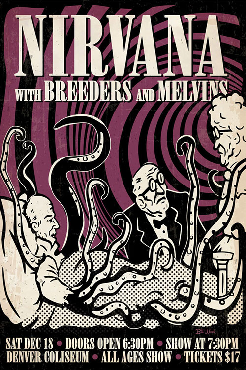 Nirvana poster art by Bill Wood.
