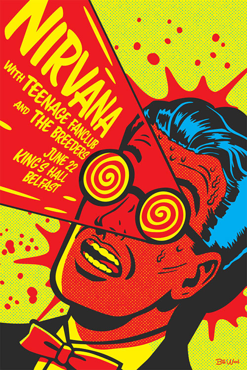 Nirvana poster art by Bill Wood.