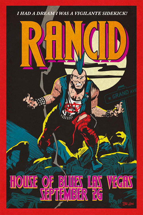 Rancid poster art by Bill Wood.