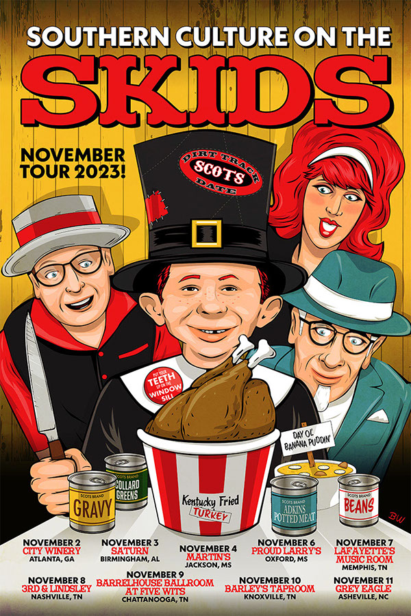 Hank Williams III poster art by Bill Wood.