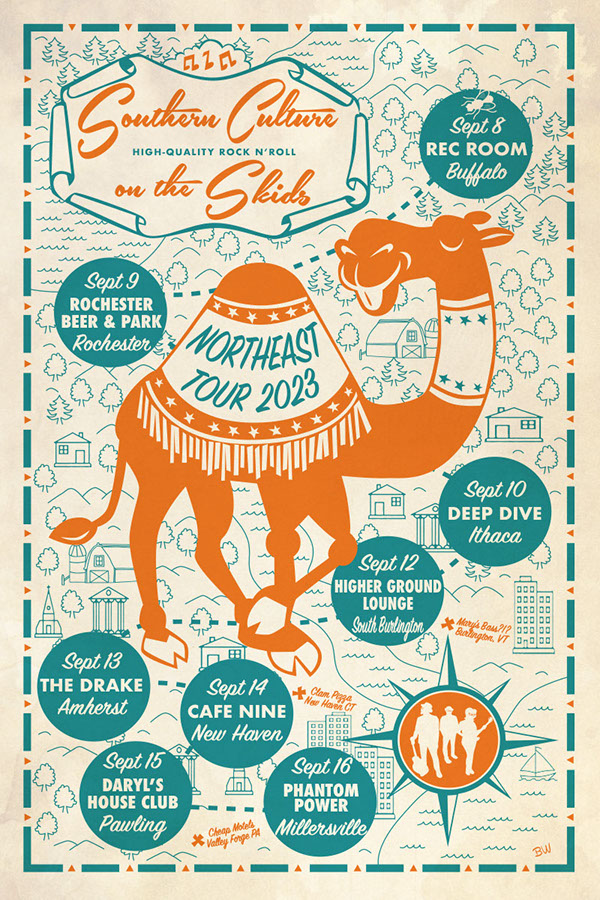 Hank Williams III poster art by Bill Wood.