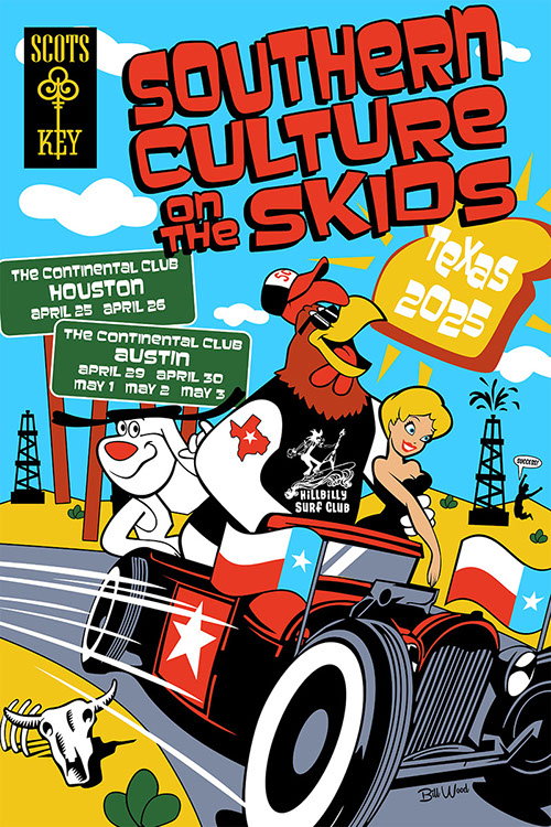 Hank Williams III poster art by Bill Wood.