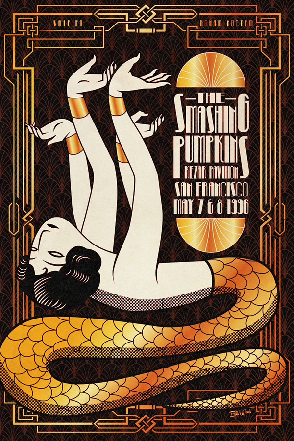 Smashing Pumpkins poster art by Bill Wood.