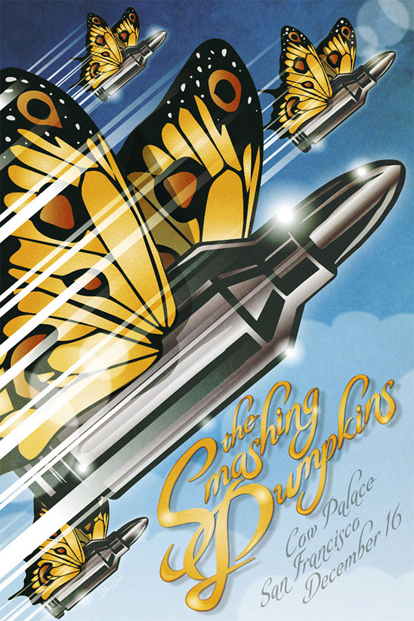 Smashing Pumpkins poster art by Bill Wood.