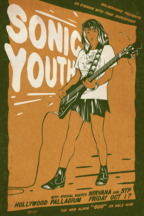 Sonic Youth poster art by Bill Wood.