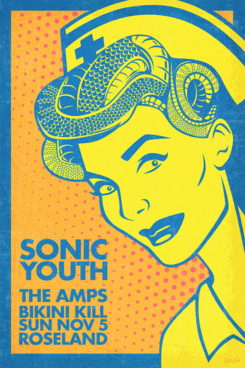Sonic Youth poster art by Bill Wood.