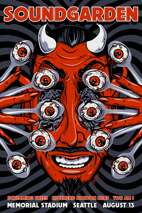 Pixies poster art by Bill Wood.