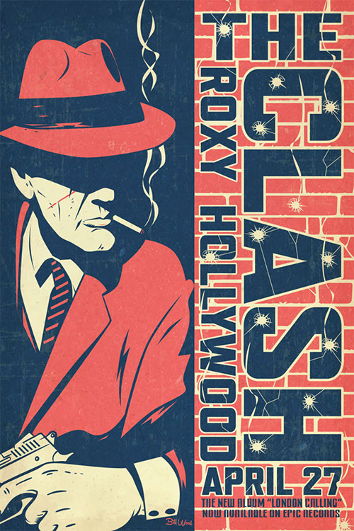 The Clash poster art by Bill Wood.