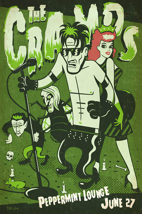 The Cramps poster art by Bill Wood.
