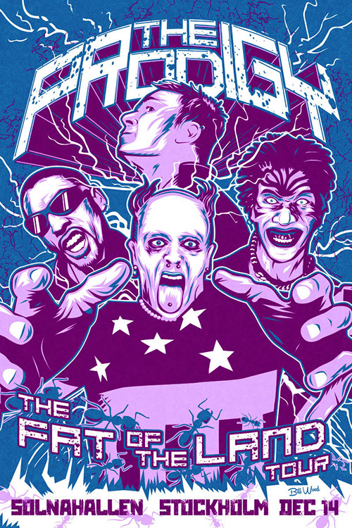 The Prodigy poster art by Bill Wood.