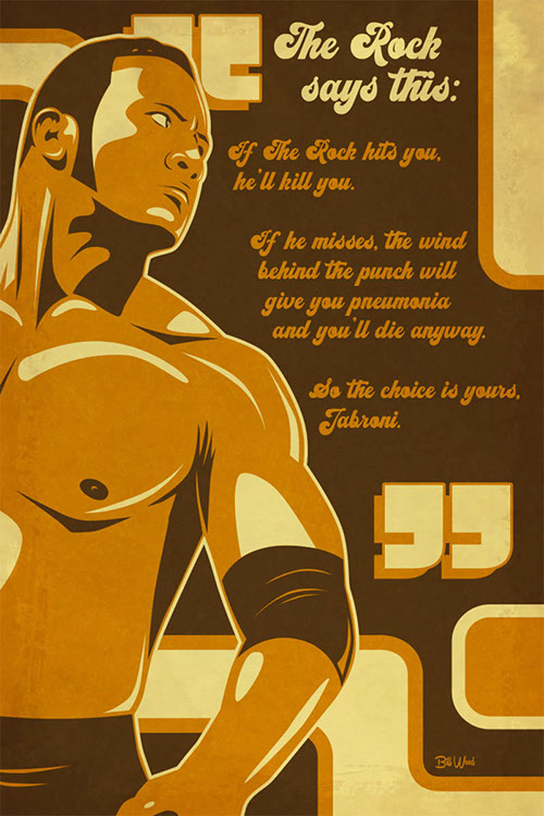 The Rock poster art by Bill Wood.