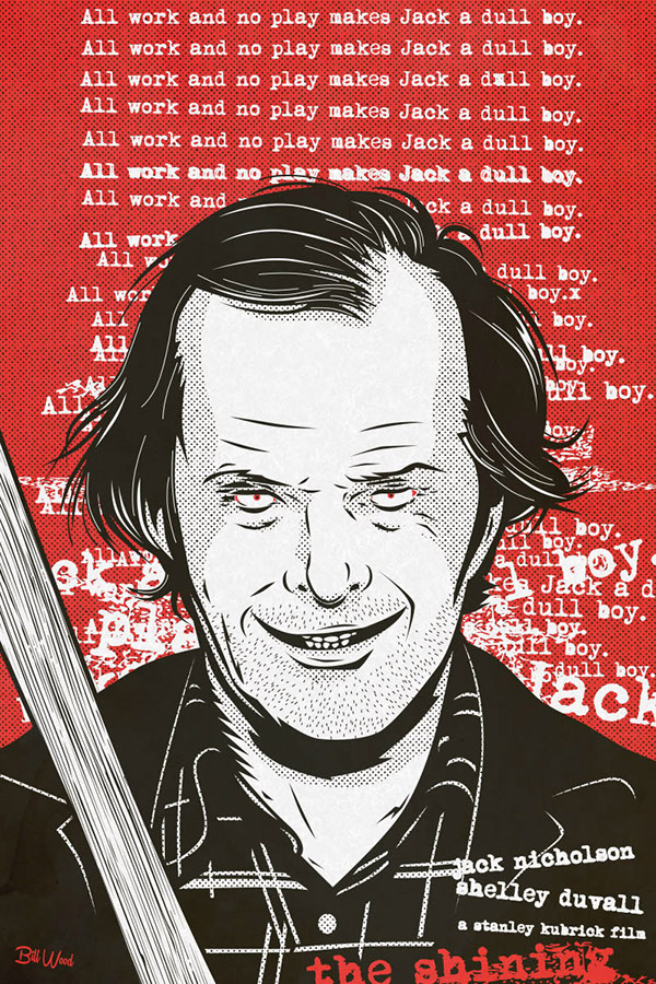 The Shining poster art by Bill Wood.