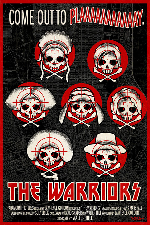The Warriors poster art by Bill Wood.