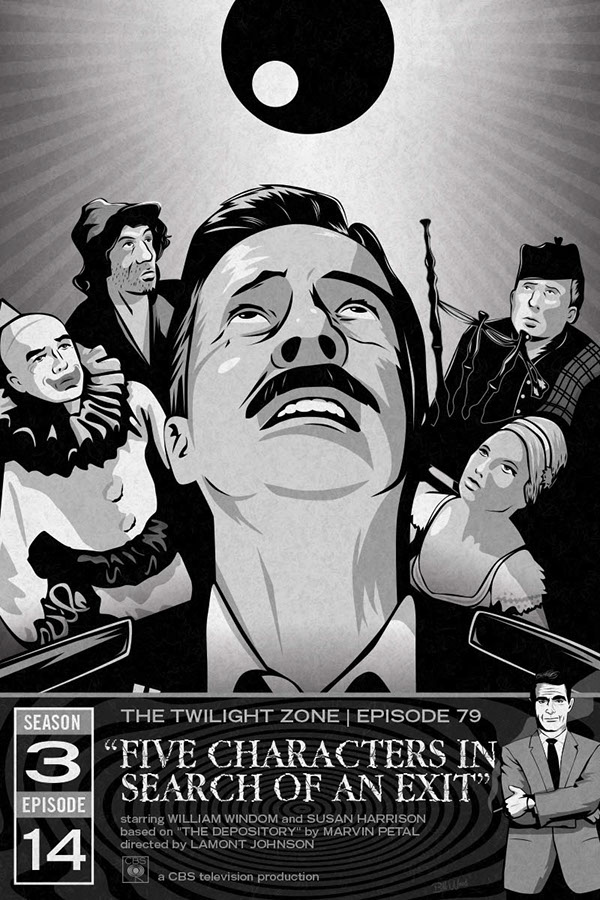 Twilight Zone poster art by Bill Wood.
