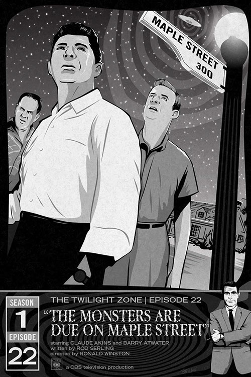 Twilight Zone poster art by Bill Wood.