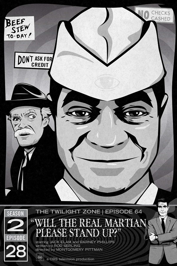 Twilight Zone poster art by Bill Wood.