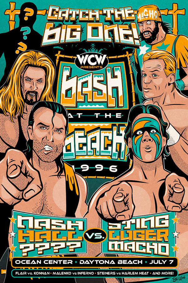 WCW poster art by Bill Wood.
