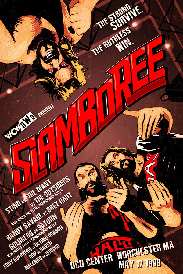 WCW poster art by Bill Wood.
