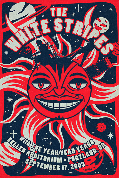 White Stripes poster art by Bill Wood.